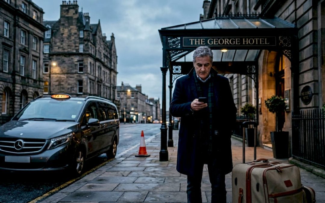Pasos para pedir un taxi grande en Edimburgo en 2026